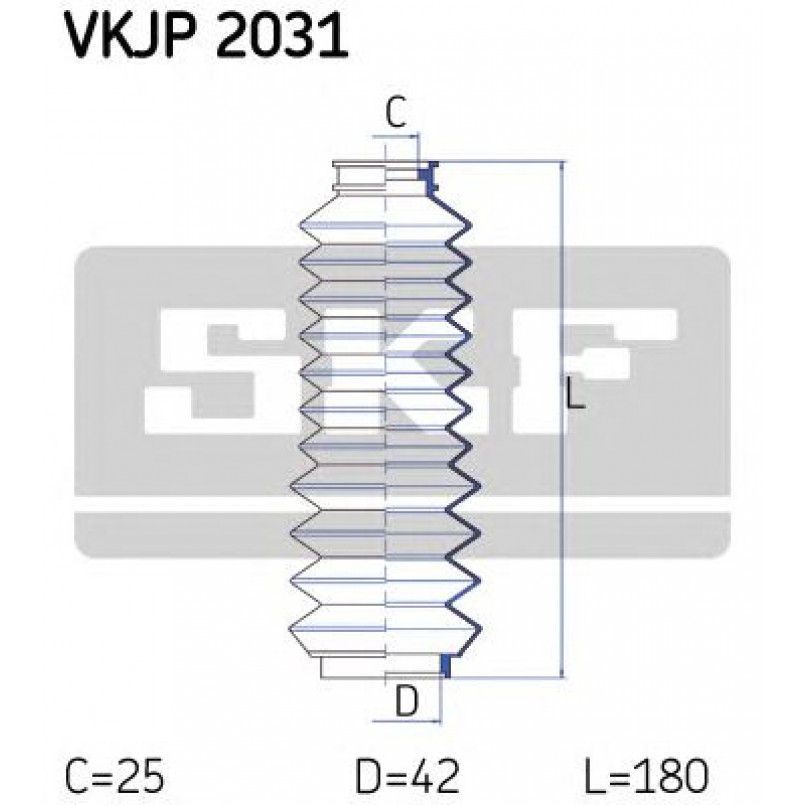 VKJP 2031 SKF - Пильовик привідного валу